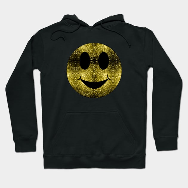 Sparkly Smiley Yellow Gold sparkles Hoodie by PLdesign